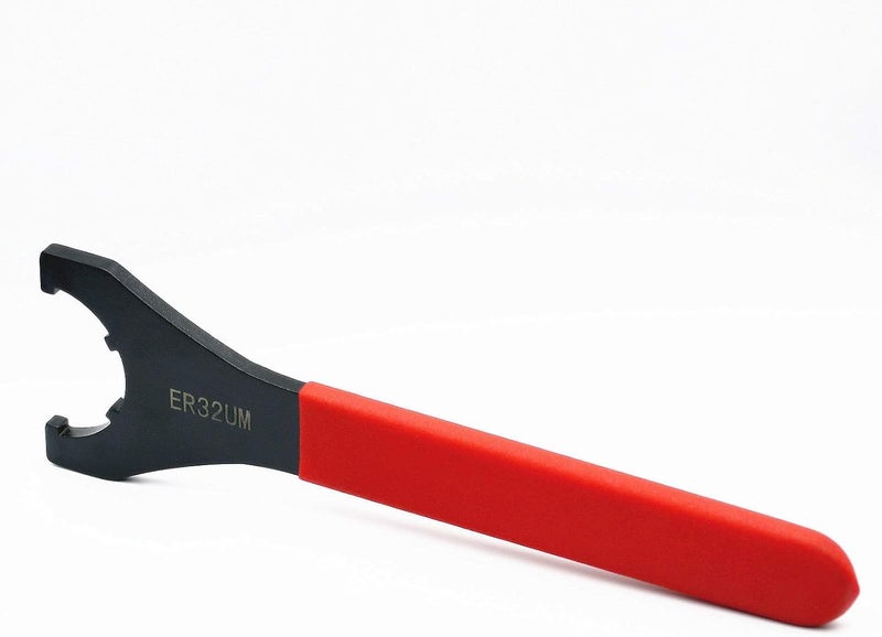 HGC ER-32UM Collet Chuck Wrench - 45mm Opening Spanner for 50mm OD Clamping Nuts & Screws, Red Non-Slip Grip, Forged Carbon Steel for CNC Milling & Machine Tools - Image 1